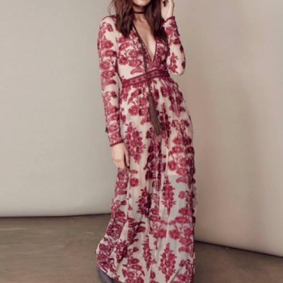 For Love and Lemons Red Temecula Maxi Dress - Picture 5 of 14